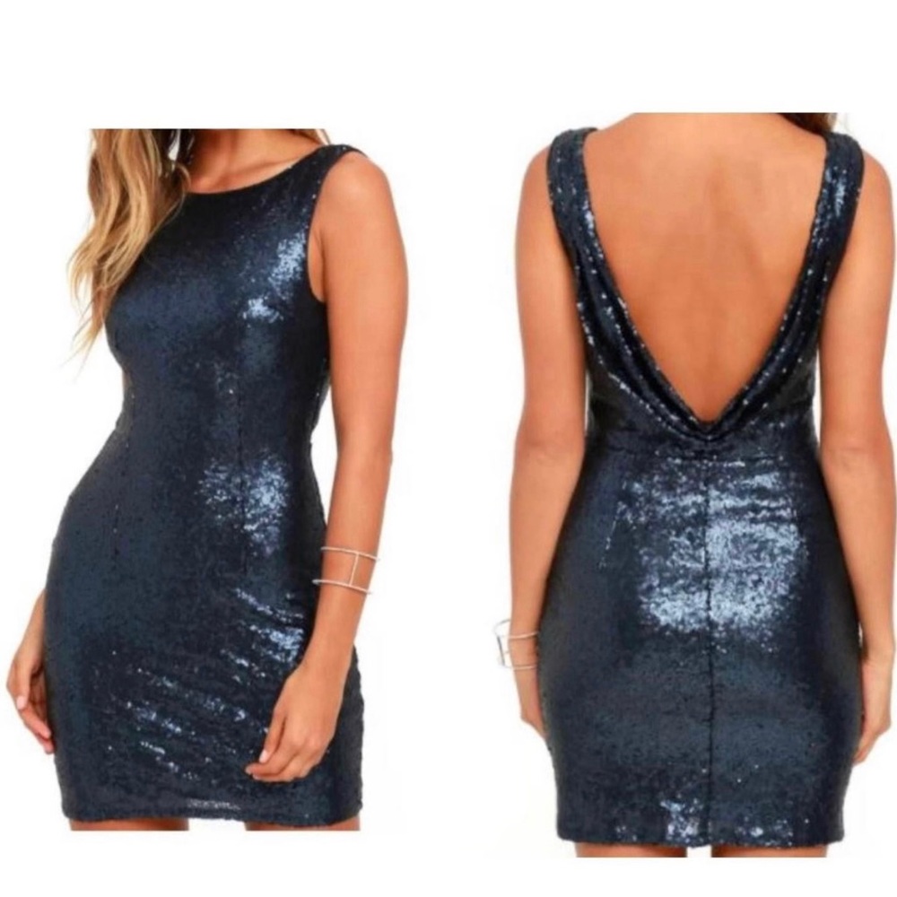 Lulus Sequin backless dress Size Xs